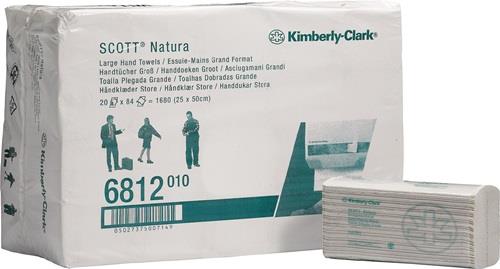 KLEENEX Handtuch 6812 2-lag.weiß L500xB250ca.mm 1680 Tücher/KT Hostess NATURA