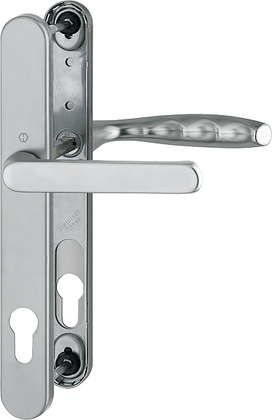HOPPE® Drückergarnitur mit Schmalschild New York 099KH/3346/1810, Aluminium