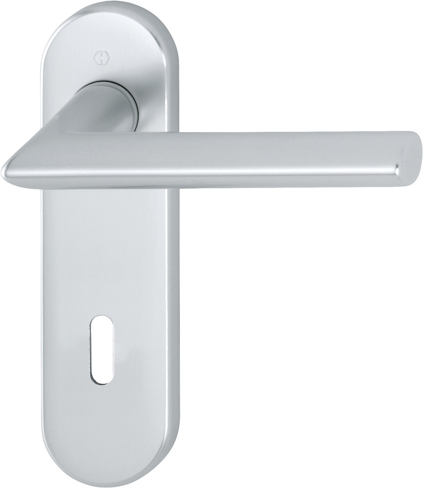 HOPPE® Drückergarnitur mit Kurzschild Stockholm 1140/353K, Aluminium, 2978230 HOPPE® Drückergarnitur mit Kurzschild Stockholm 1140/353K, Aluminium, 2978230