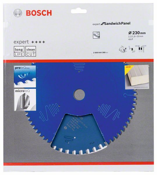 BOSCH Kreissägeblatt Expert for Sandwich Panel, 230 x 30 x 2,0 mm, 48