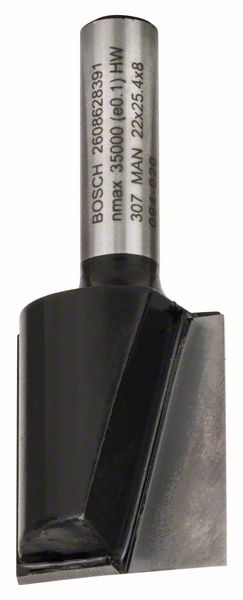 BOSCH Nutfräser Standard for Wood, 8 mm, D1 22 mm, L 25 mm, G 56 mm