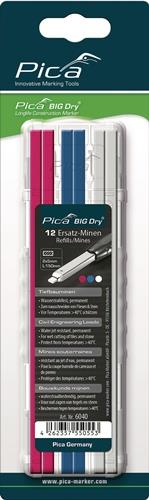PICA Minenset Pica BIG-Dry 4x rot/4x blau/4x weiß b.40Grad stabil 12 Minen/Set