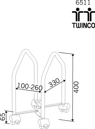 TWINCO CPU-Wagen Innen-B.100-260mm lichtgrau f.alle CPU-Gehäuse