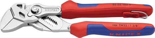 KNIPEX Zangenschlüssel L.180mm Spann-W.40mm verchr.Mehrkomp.-Hülle m.Öse KNIPEX