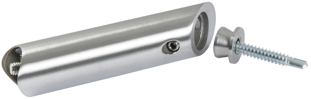 HERMAT Stoßgriff 8000, D 30 mm, Edelstahl, Stütze gerade