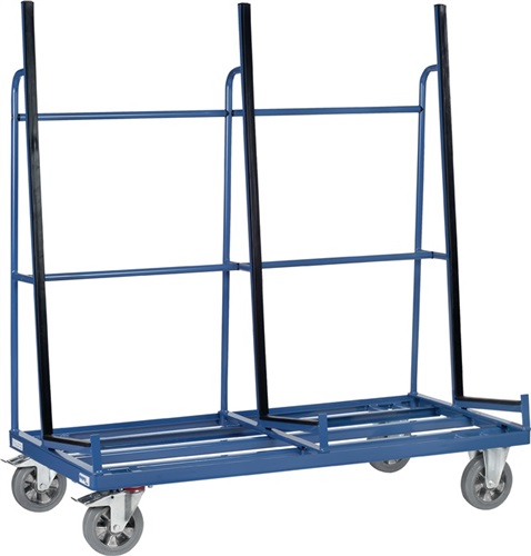 FETRA Glas/-Plattenwagen eins.Ladefl.-L1600xB800mm STA brillantblau Trgf.1200kg