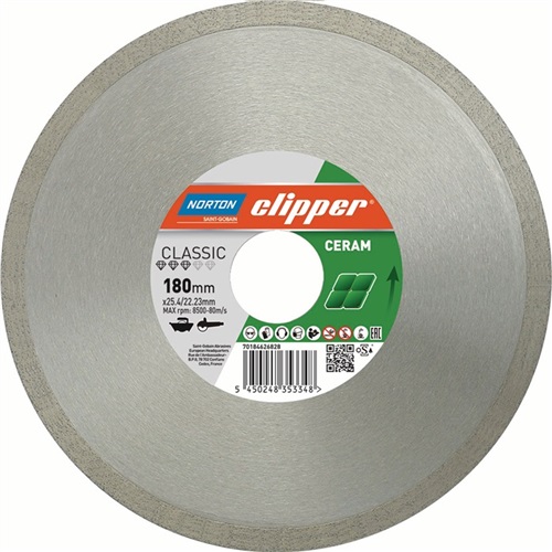 NORTON CLIPPER Diamanttrennscheibe Classic Ceramic D.200mm Bohr.30/25,4mm 1,7mm NORTON CLIPPER