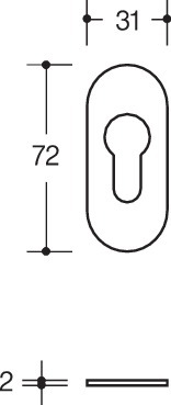 HEWI Unterkonstruktion oval 316PESF, Stahl, Polyamid, 316PBESF 99