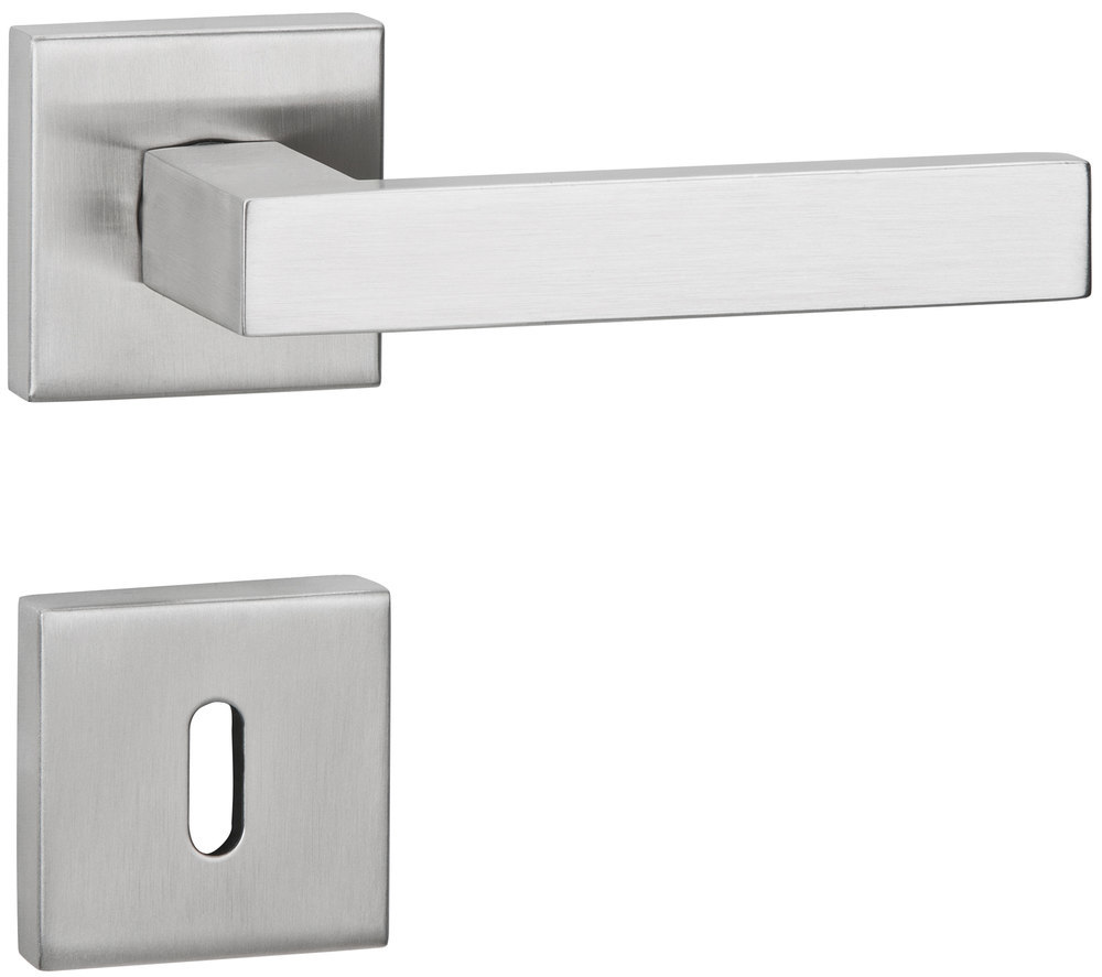 HERMAT Drückergarnitur ohne Schlüsselrosetten WEST 1682.L/2011.KD, Edelstahl