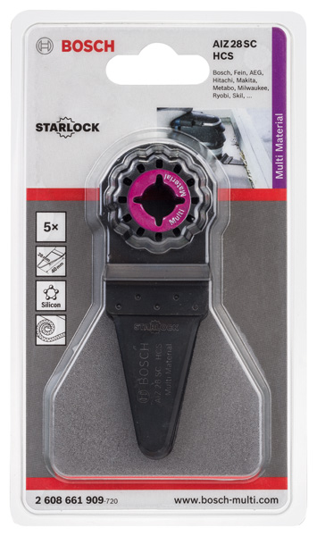 BOSCH HCS Universalfugenschneider AIZ 28 SC, 40 x 28 mm, 5er-Pack