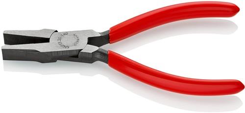 KNIPEX Flachzange Gesamt-L.140mm Kopf pol.schwarz atram.Ku.-Überzug KNIPEX