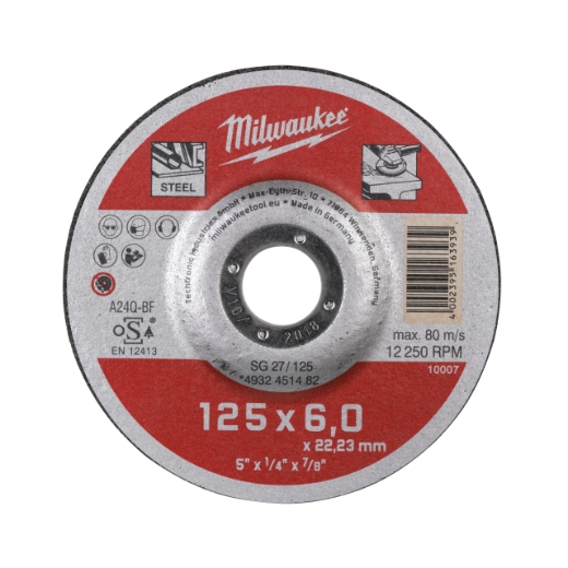 MILWAUKEE SG27 6 mm gekröpft Contractor Schruppscheibe Contractor 125 mm