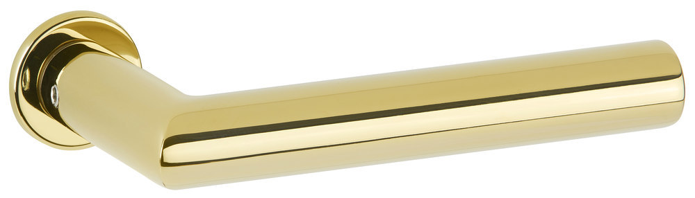 HERMAT Drückergarnitur ohne Schlüsselrosette BASIC 02 1802/2402.KF, Messing