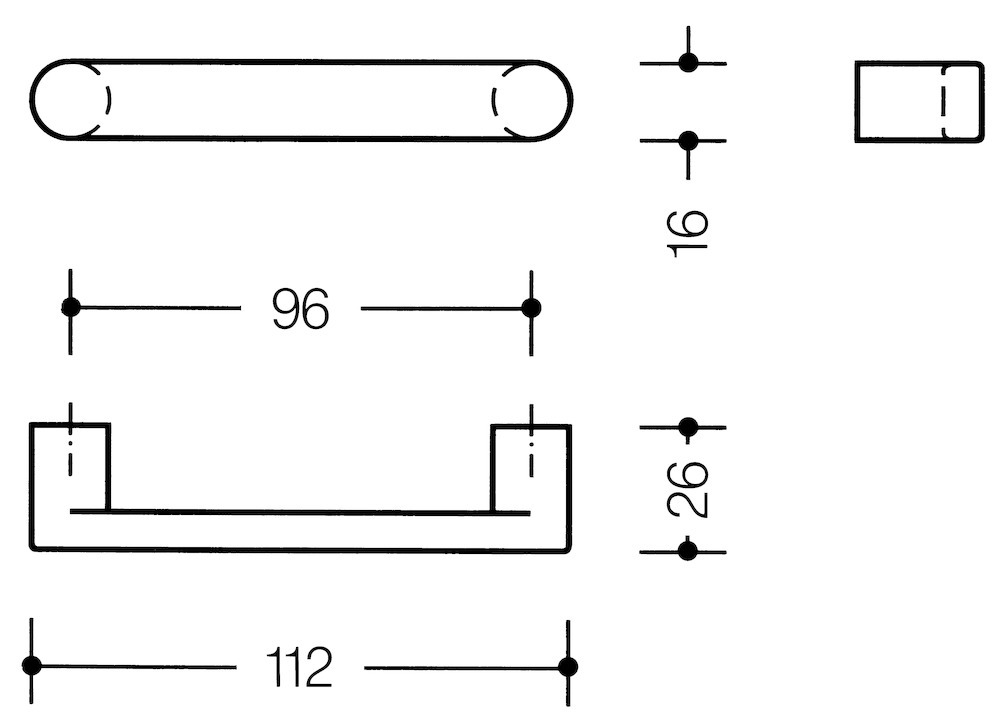 HEWI Bügelgriff 548.17.96, Polyamid, 548.17.96 18