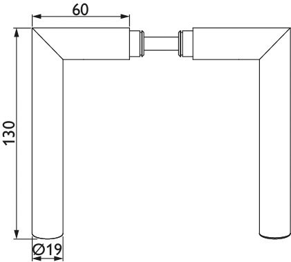 HERMAT Türdrückerpaar MOON 1231.R, Messing