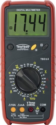 TESTBOY Digitalmultimeter Testboy 313 0-600 V AC,0-600 V DC RMS TESTBOY