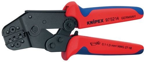 KNIPEX Crimpzange kurze Bauform L.195mm 0,1-1,5 (AWG 27-16) mm² KNIPEX