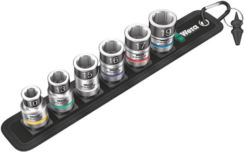 WERA Steckschlüsselsatz Belt C 1 Zyklop 7-tlg.1/2 Zoll 10-19mm f.a6-KT.-Schr.WERA WERA Steckschlüsselsatz Belt C 1 Zyklop 7-tlg.1/2 Zoll 10-19mm f.a6-KT.-Schr.WERA