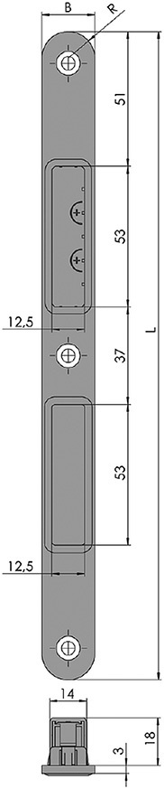 KFV Flachschließblech FSS 116-200-20HR, rund, Edelstahl KFV Flachschließblech FSS 116-200-20HR, rund, Edelstahl