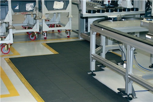 COBA Arbeitsplatz-Bodenbelag Bodenelement L900xB900xS16mm schwarz Nitrilgummi