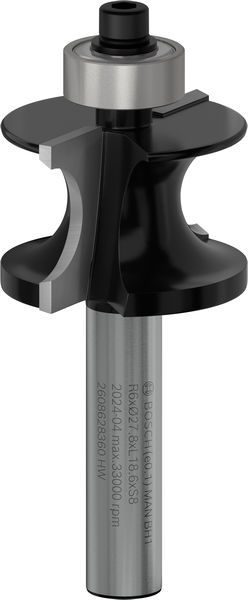 BOSCH Halbstabfräser Standard for Wood, 8 mm, 6 mm, 19 mm, 63 mm