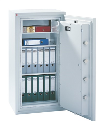 ORGAMI SISTEC Wertsch.-Schrank H1200xB825xT700mm 307l 1 Tür,2 Fbd.lichtgrau