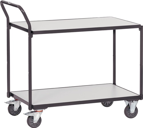 FETRA Tischwagen 2 Ladeflächen L1000xB600mm schiefergrau Trgf.300kg elekt.leitfähig
