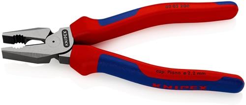 KNIPEX Kraftkombizange L.200mm pol.Mehrkomp.-Hülle KNIPEX