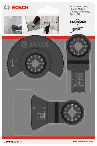 BOSCH Fliesen-Basis-Set für Multifunktionswerkzeuge, 3-teilig