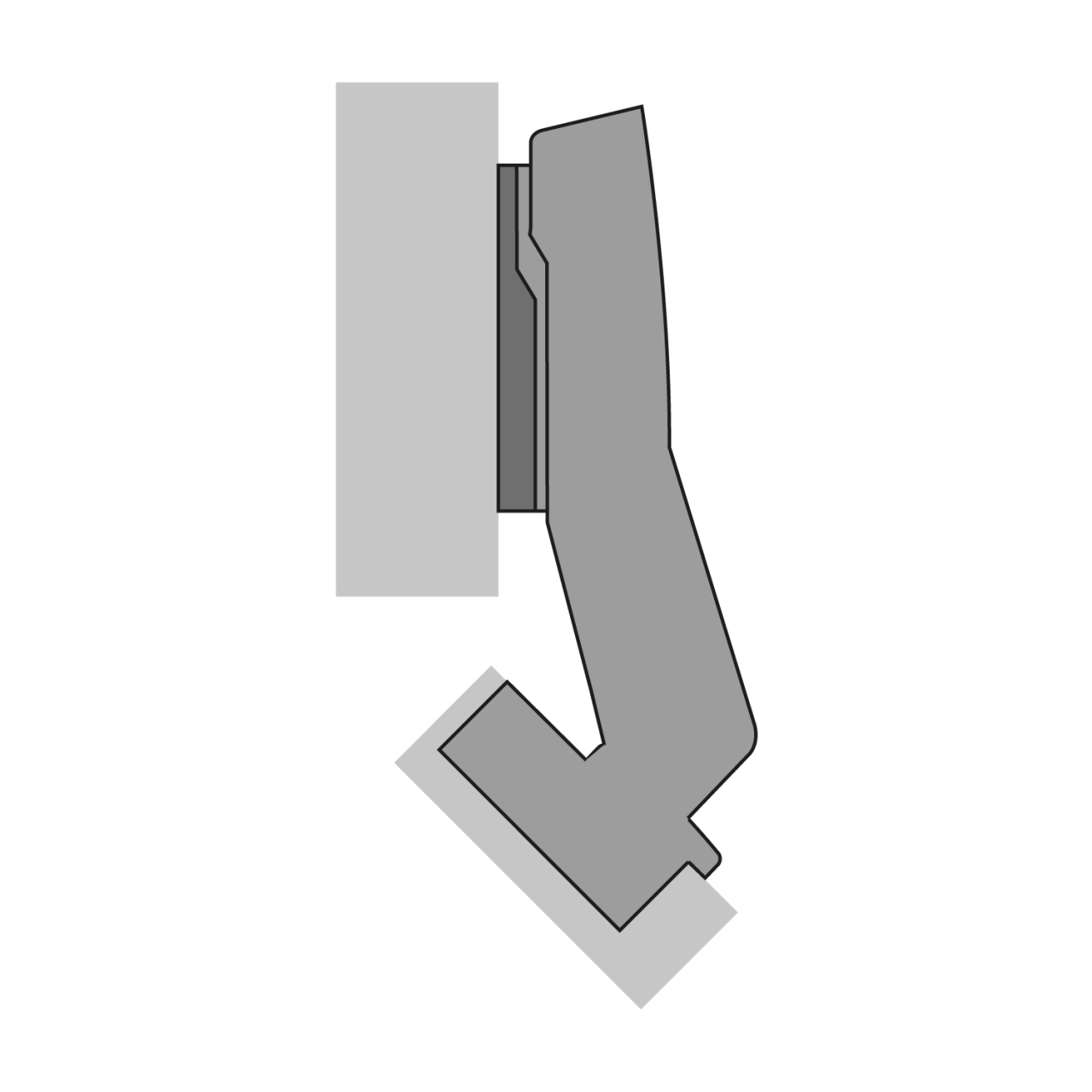 HETTICH Sensys Winkelscharnier W45 ohne Schließautomatik (Sensys 8669 W45), obsidianschwarz, 9091783 HETTICH Sensys Winkelscharnier W45 ohne Schließautomatik (Sensys 8669 W45), obsidianschwarz, 9091783