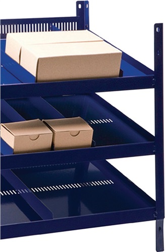 LOGS Regalelement LOGS 20 H520xB540xT390mm blau RAL 5022 m.Rasterstanzung 3 Fbd.LOGS