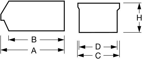 TECWERK Sichtlagerkasten L350/300xB210xH140mm PE rot TECWERK