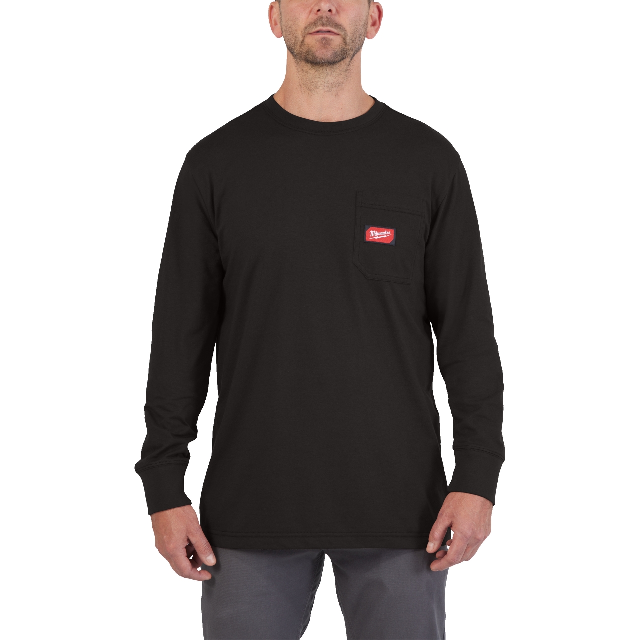 MILWAUKEE Arbeits-Langarm-Shirt schwarz mit UV-Schutz WTLSBL-S