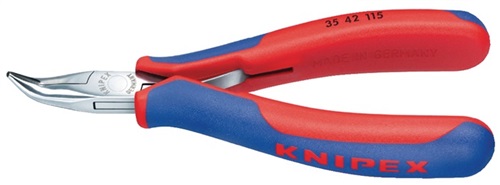 KNIPEX Elektronik-Greifzange Gesamt-L.115mm flachrunde Backen Form 4 Mehrkomp.-Hüllen