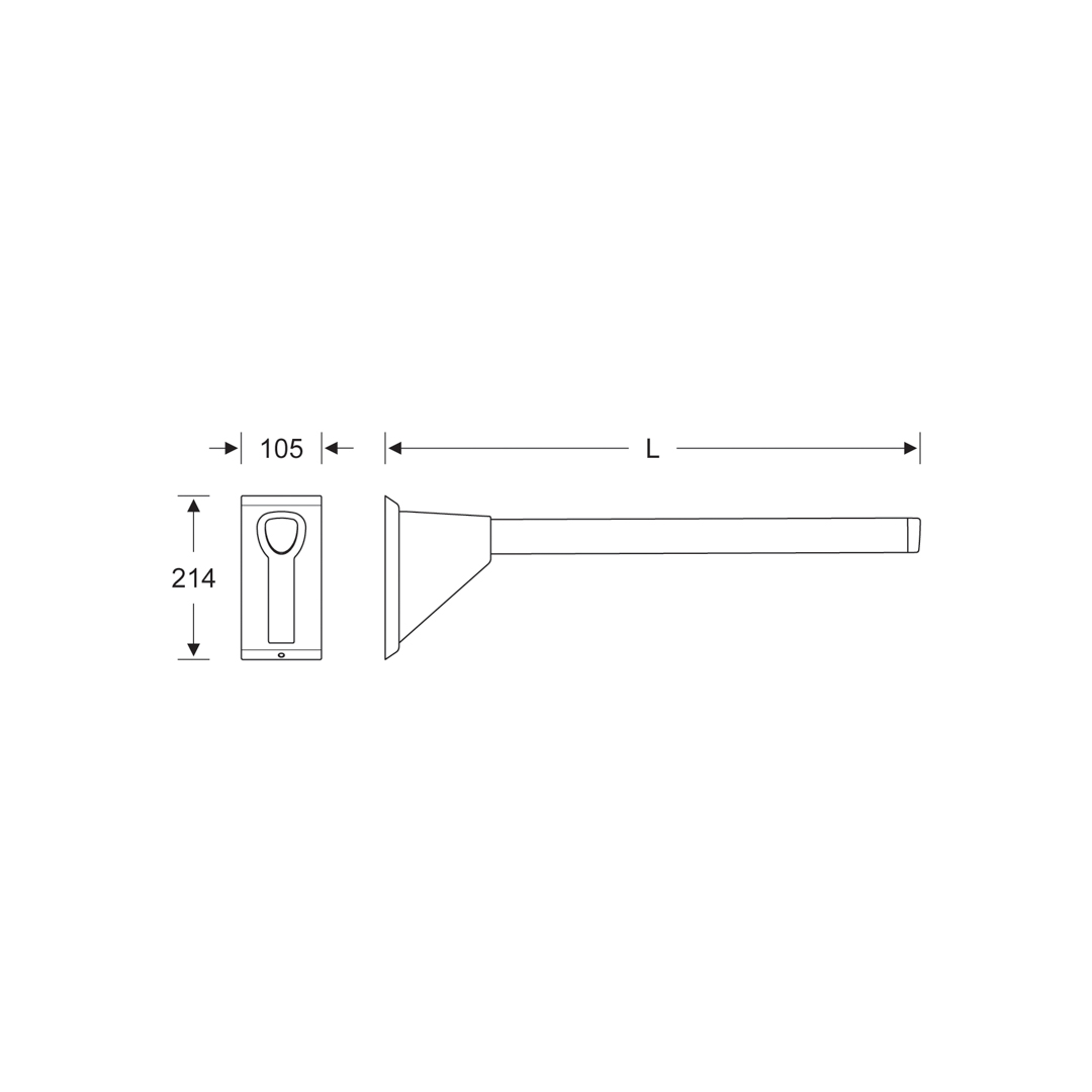 KWS Stützgriff, feststehend Ergo A100 900mm Anthrazitgrau