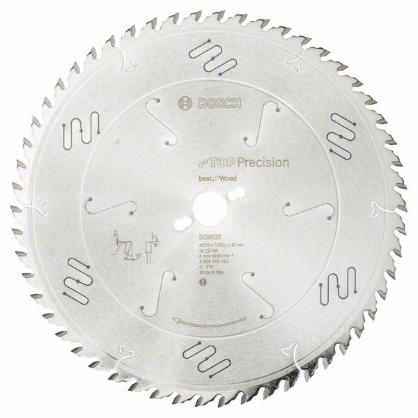 BOSCH Kreissägeblatt Top Precision Best for Wood, 350 x 30 x 3,5 mm, 54