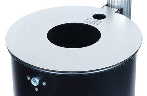 RENNER Abfallbehälter H510xØ360mm 50l schwarz Befestigungsschiene