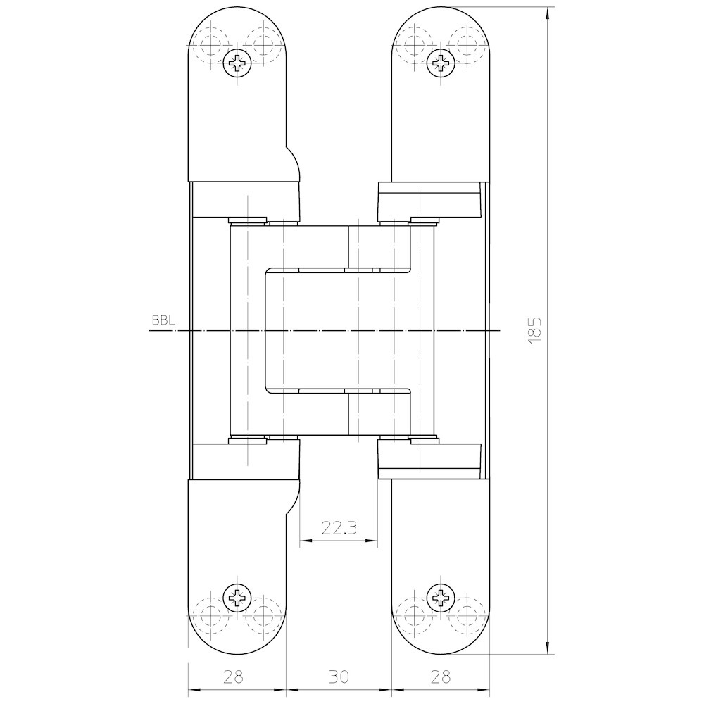 SIMONSWERK Verdecktliegendes Türband TECTUS® TE 541 3D FVZ