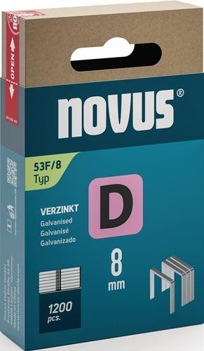 NOVUS Flachdrahtklammer D Typ 53 F B11,3xL8mm Draht-B.1,25mm 1200 St.NOVUS
