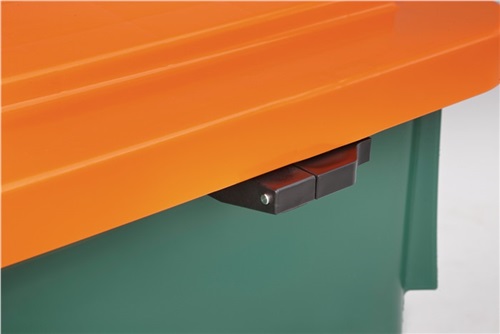 CRAEMER Streugutbehälter L790xB605xH775mm 210l HD-PE grün/orange
