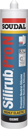 SOUDAL Silikondichtstoff Silirub Pro N schwarz 300 ml Kartusche