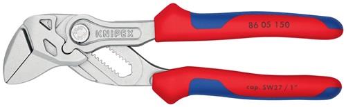 KNIPEX Zangenschlüssel L.150mm Spann-W.27mm verchr.Mehrkomp.-Hülle KNIPEX KNIPEX Zangenschlüssel L.150mm Spann-W.27mm verchr.Mehrkomp.-Hülle KNIPEX