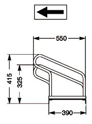 WSM Fahrradbügelparker 1-s.90Grad verz.Anz.Radstände 3 z.Schr.zerlegt