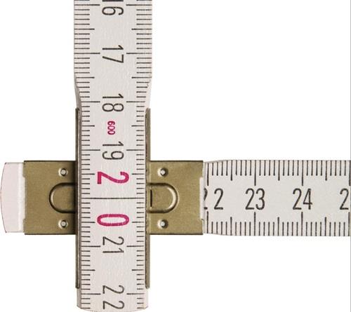 STABILA Gliedermaßstab 1607 L.2m B.1,70cm mm/cm EG III Buchenholz weiß STABILA