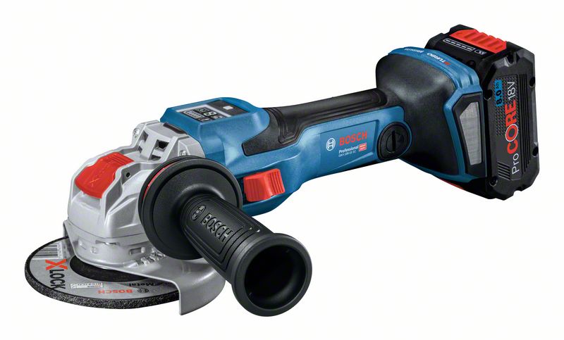 BOSCH Akku-Winkelschleifer BITURBO mit X-LOCK GWX 18V-15 SC, Solo Version, L-BOXX