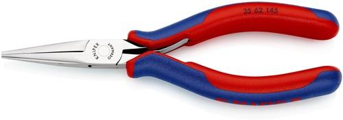 KNIPEX Elektronik-Greifzange Gesamt-L.145mm flachrunde Backen Form 6 Mehrkomp.-Hüllen