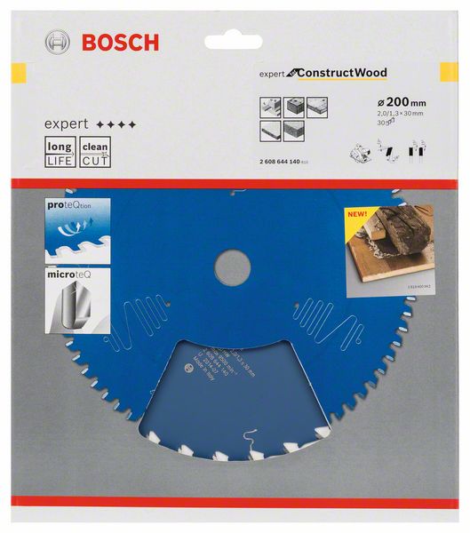 BOSCH Kreissägeblatt Expert for Construct Wood, 200 x 30 x 2,0 mm, 30