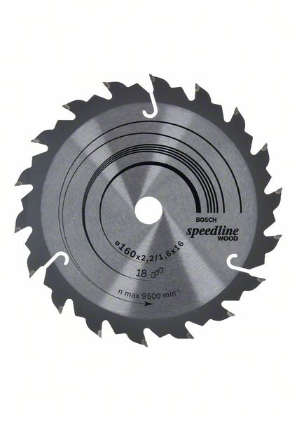 BOSCH Kreissägeblatt Speedline Wood, 160 x 16 x 2,2 mm, 18