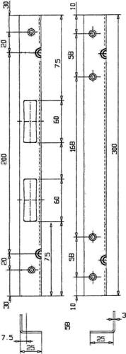 SCHNEGEL Sicherheitswinkelschließblech L.300mm B.25mm S.3mm STA verz.006/910 SCHNEGEL