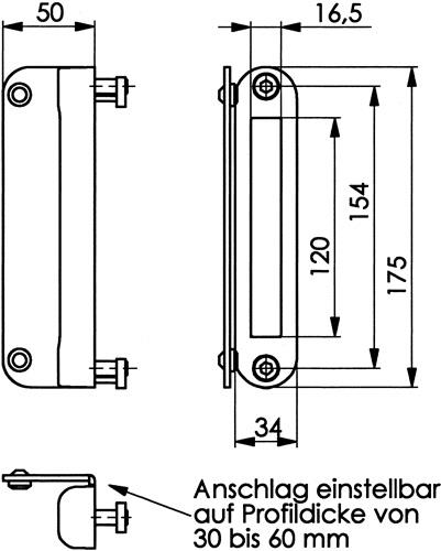 AMF Schließkasten 145G-50 LM z.Anschr.AMF